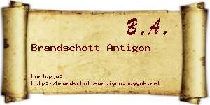 Brandschott Antigon névjegykártya